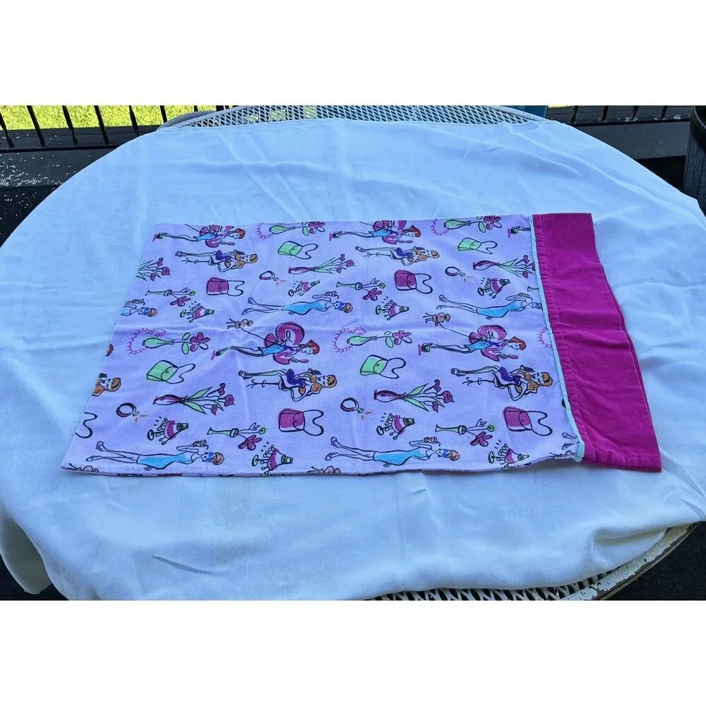 Novelty Print Flannel Standard Pillowcase Handmade Y2K Glamour sku7